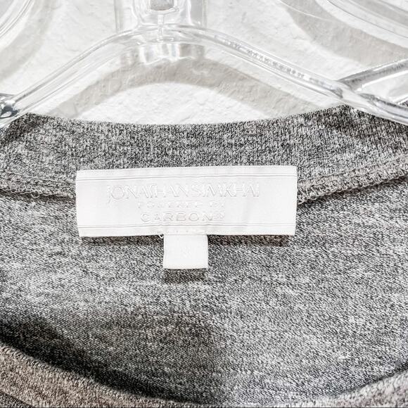 Jonathan Simkhai x Carbon38 Short Sleeve Tie Waist T-shirt Size S in Gray - Picture 9 of 11